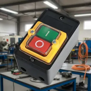 Industrial grade Emergency Stop Button 10A 250V 380V, waterproof Dustproof E-stop switch for Machine Tools, Press, electric drill, plastic motor, high current durable corrosion-Resistant Control kit