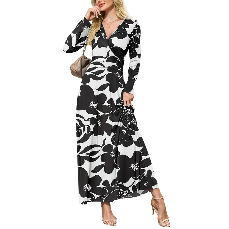 AUSELILY Maxi Dresses for Women V neck Ankle Length Floral Print Beach Long Flowy Dress with Pockets - TikTok Shop AUSELILY Maxi Dresses for Women V neck Ankle Length Floral Print Beach Long Flowy Dress with Pockets - TikTok Shop
