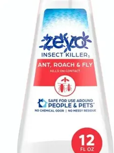 Zevo Insect Killer Ant Roach & Fly Safe for Use Around People Pets No Chemical Odor 12 FL OZ (1 bottle)
