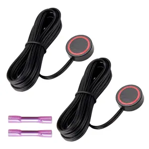 Horn Push Button 2 count,Momentary  with 3 Meters Wire,Round Red Cap  Off ,SPST Tactile  Off,DIY Electronics Accessories Prewired