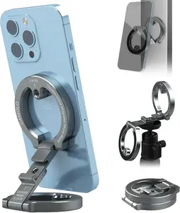 Dual Magnetic Phone Stand Holder Compatiable with Magsafe, 1/4" Screw Tripod Mount, Gym Magnetic Phone Stand