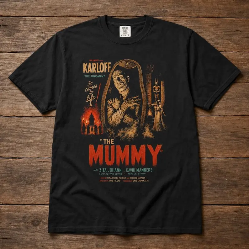 The Mummy Shirt, Vintage Horror Movie Tee, Classic Monster Graphic T-Shirt