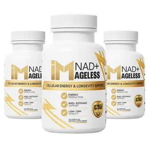 IM NAD+ Ageless - 3 Bottles | Cellular Energy & Longevity Support | Dual-Action NAD+ Formula | Daily Energy & Vitality Capsules