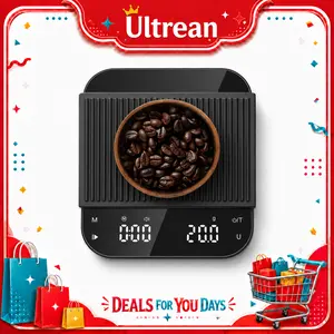 Ultrean Coffee Scale Rechargeable Espresso Scale with Timer 3kg 0.1g Accuracy for Pour Over and Drip Coffee Digital Weighing Machine