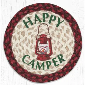 Capitol Importing  10 x 10 in. Happy Camper Printed Trivet Round Rug