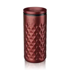 Paragon Stainless Steel Highball Tumbler in Vintage Rose Ceramic Drinkware Insulated Lid Portable Metal