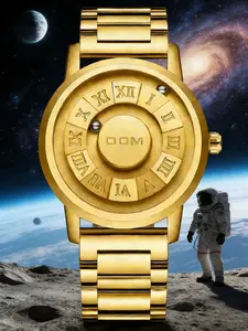 Men's Luxury Quartz Watch with Dial, Analog Round Face, Magnetic Sports Wristwatch, Modern Fashionable Wristwatch, Fashionable Gift for Him, Stylish Watch