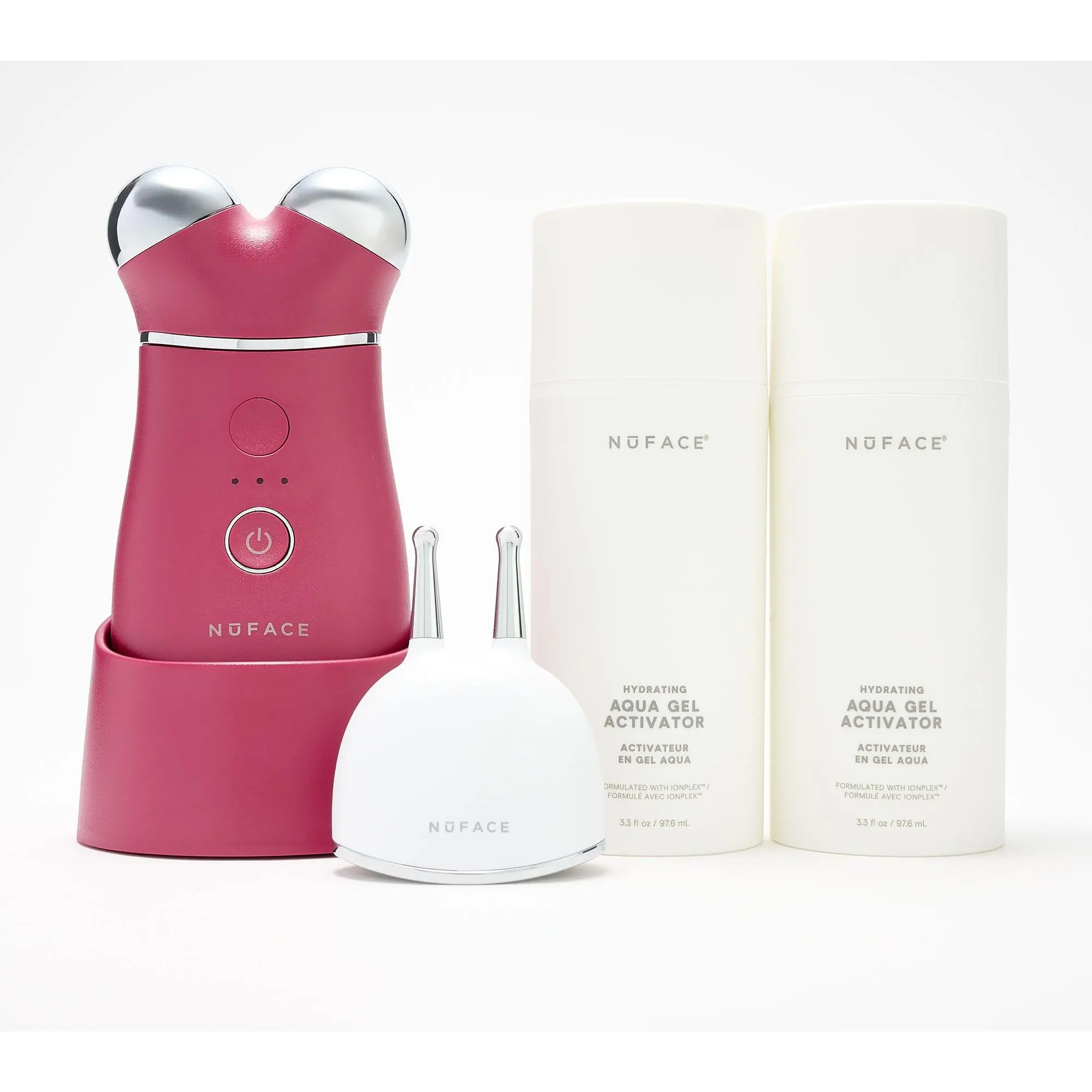 NuFace Trinity+ Facial Toning Device w/ ELE & 3.3 oz Aqua Gel Duo NuFace Trinity+ Facial Toning Device w/ ELE & 3.3 oz Aqua Gel Duo