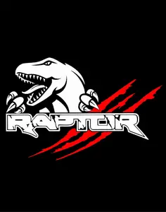 RAPTOR SCRATSHES VINYL DECAL BEDSIDE TRUCK STICKER 10"w x 6.5"h inch. WHITE/RED