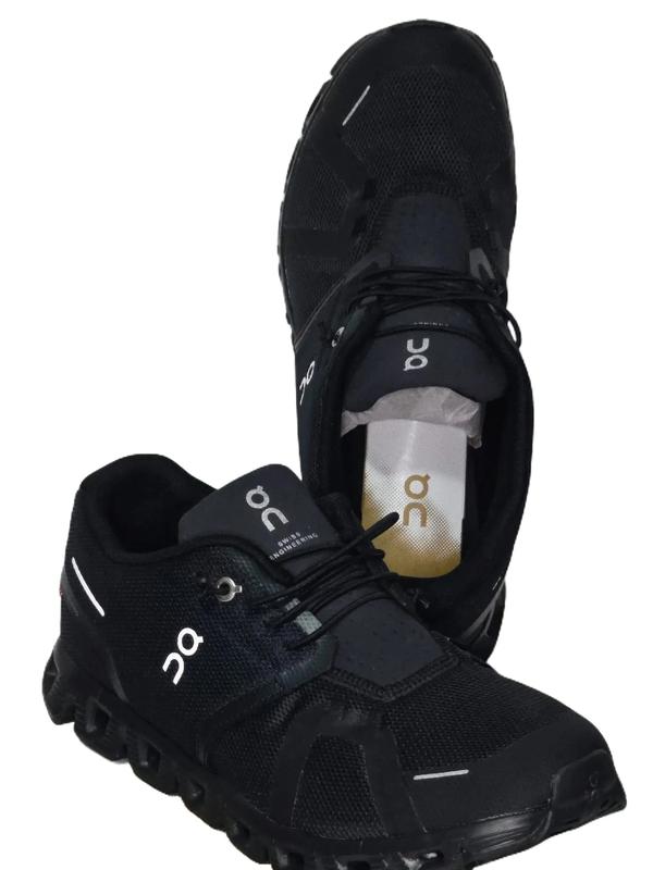 On Cloud 5 All Black Men's Sneaker with CloudTec Sole & Speedboard Technology Breathable Moisture-Wicking Lining Perfect for Any Terrain