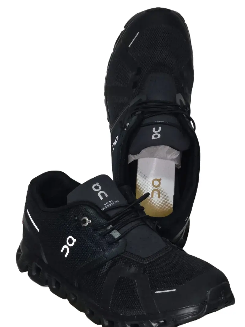 On Cloud 5 All Black Men's Sneaker with CloudTec Sole & Speedboard Technology Breathable Moisture-Wicking Lining Perfect for Any Terrain