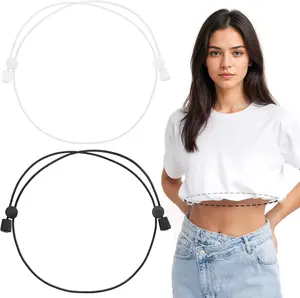 2Pcs Shirt Tuck Band Women, Adjustable Tool for Sweater and Shirts, Elastic Crop Bands to Change The Style of Your Tops