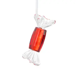Red Acrylic Wrapped Rectangle Candy Ornament