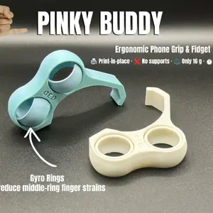 2/4pcs Ergonomic Phone Grip Gyro Rings, 3D Printed Stress Relief, Universal Mobile Holder, Desktop Decoration, Portable Phone Stand, Fits All Phone Models