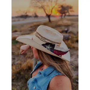 Texas Pride Feather Hatband