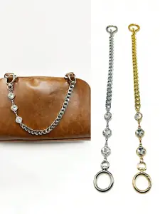 Fashion Trendy Handbag Chain Rhinestone Chain Bag Extender, Casual Style, All Seasons, Perfect for Bags and Accessories, Chain Print