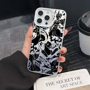 1 Mewtwo phone case, fashionable and creative trendy iPhone phone case, gradient color phone case, suitable for iPhone 17 Pro Max, compatible with iPhone 7-17 series/Pro/Pro Max/Plus/Air/E/Mini/X/XS/XR Cover