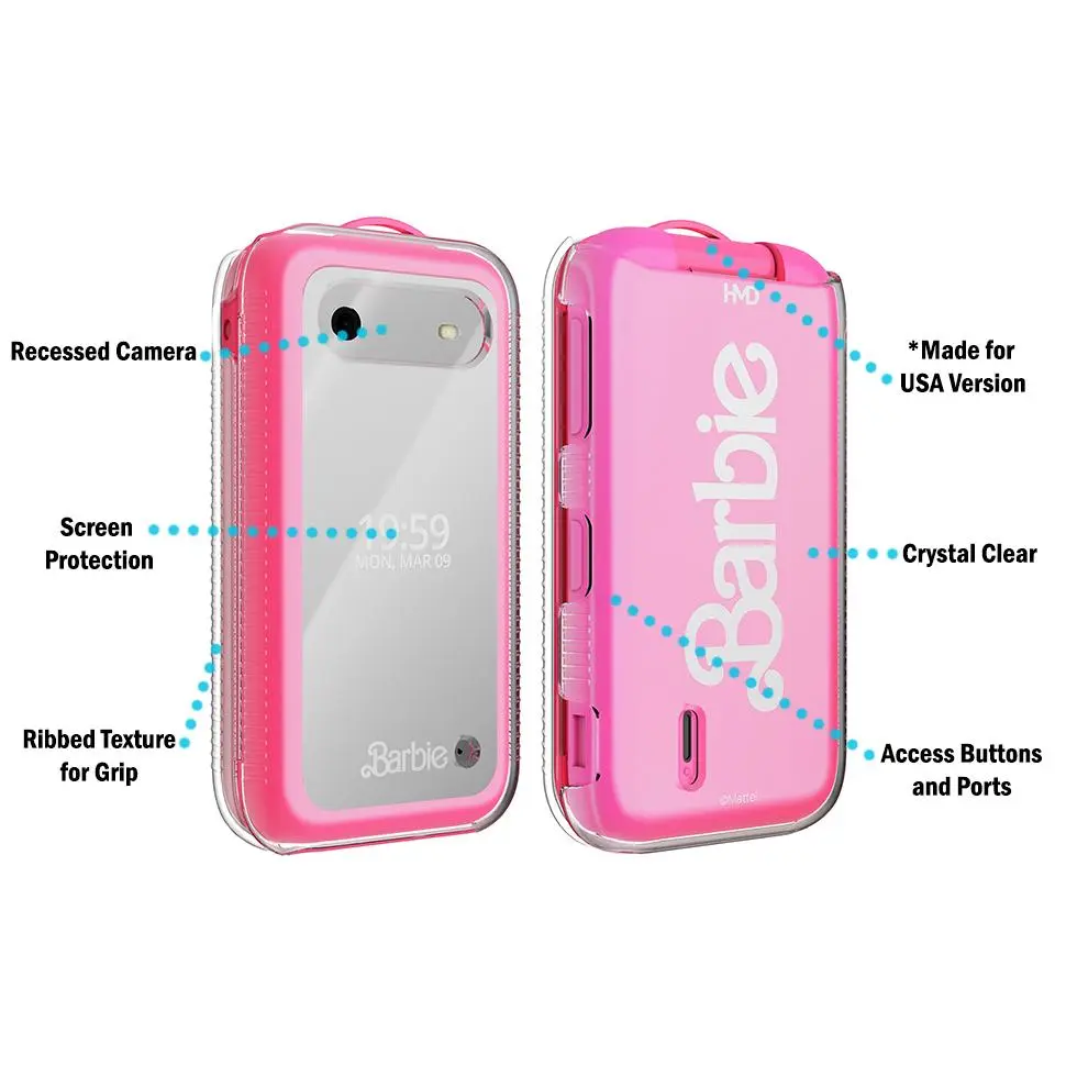 Clear Case for HMD Barbie Phone (USA VERSION ONLY), Nakedcellphone Transparent Hard Shell Slim Cover (Screen Protection, Textured Grip) - TikTok Shop Clear Case for HMD Barbie Phone (USA VERSION ONLY), Nakedcellphone Transparent Hard Shell Slim Cover (Screen Protection, Textured Grip) - TikTok Shop