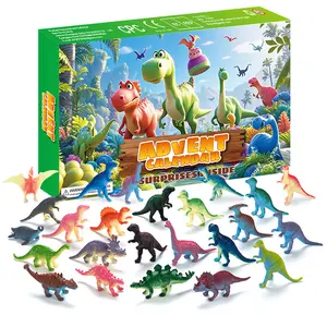 Dinosaur Countdown Calendar with Surprise Dinosaur Toys, 24 Days Christmas Advent Calendar for Kids Boys Girls Toddlers