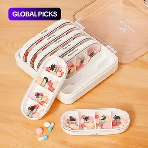 Large Capacity Pill Storage Box, 1 Set 7-day Weekly Pill Organizer, Dust Proof Pill Storage Box for Home Office Travel School #GLOBAL PICKS