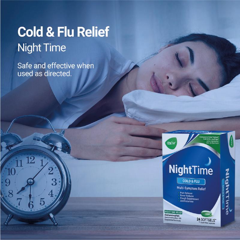 AXIV PACK: SINUS SEVERE 24 (1 BOX) + NIGHTIME 24 (1 BOX) Healthcare Vitamin Supplement