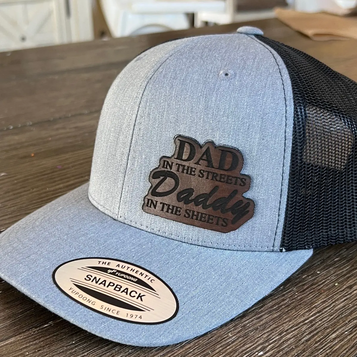 Personalized Leather Patch Hat Baseball Cap
