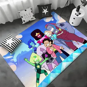 Cartoon Series Steven Universe Future Floor Mat Non-Slip Soft Flannel Thickened Rug Indoor Door Mat Ultra Soft Absorbent Wear-Resistant Floor Mat for Living Room Hallway Entryway Front Door Porch Durable Non-Skid Home Decoration Mat for Indoor Daily Use