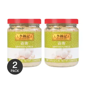 2 Pack LEE KUM KEE Minced Garlic Paste 7.5oz Each - Chinese Cooking Sauce, For Stir Fry & Marinade
