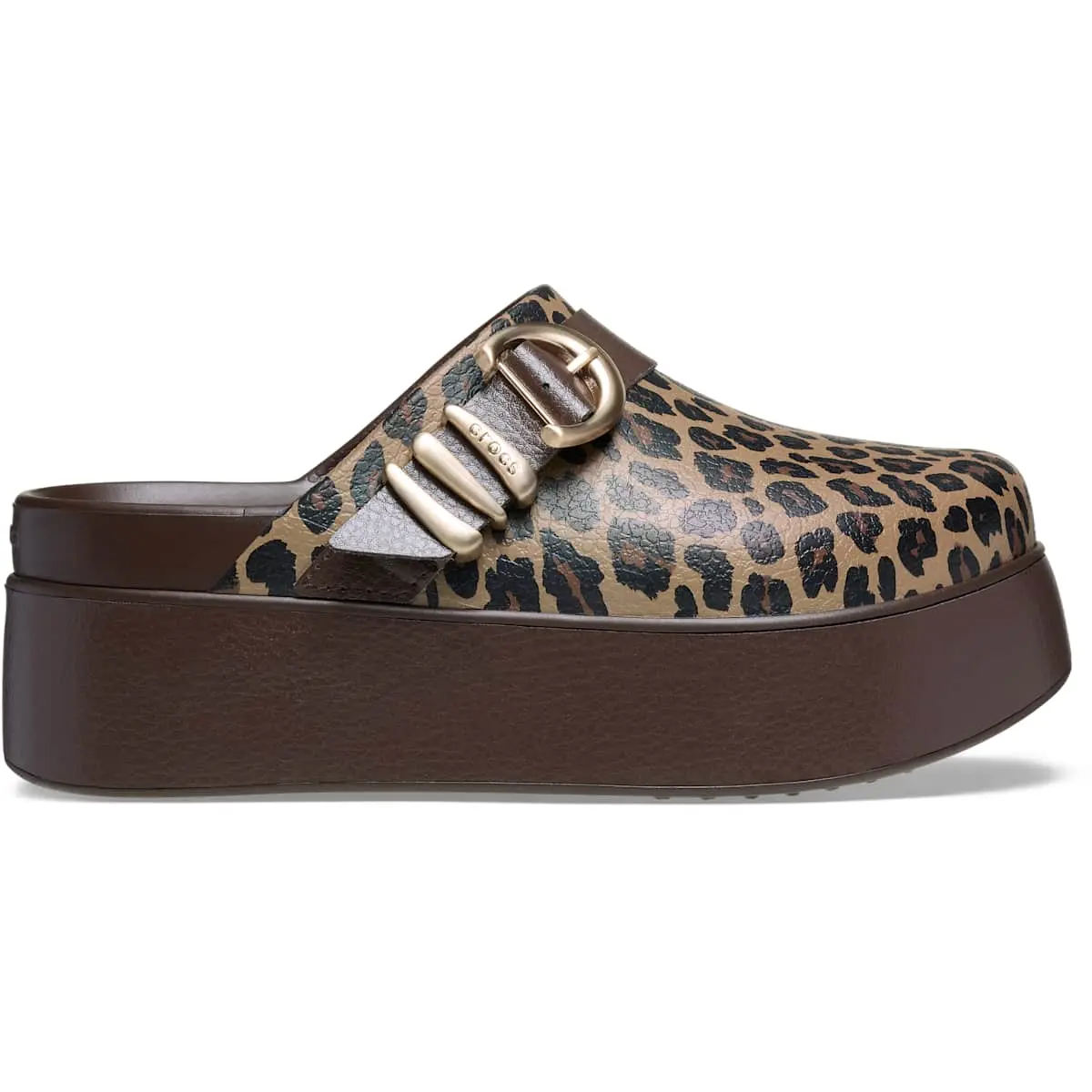 Crocs Women's Dylan Animal Platform Clogs with Metallic Buckle