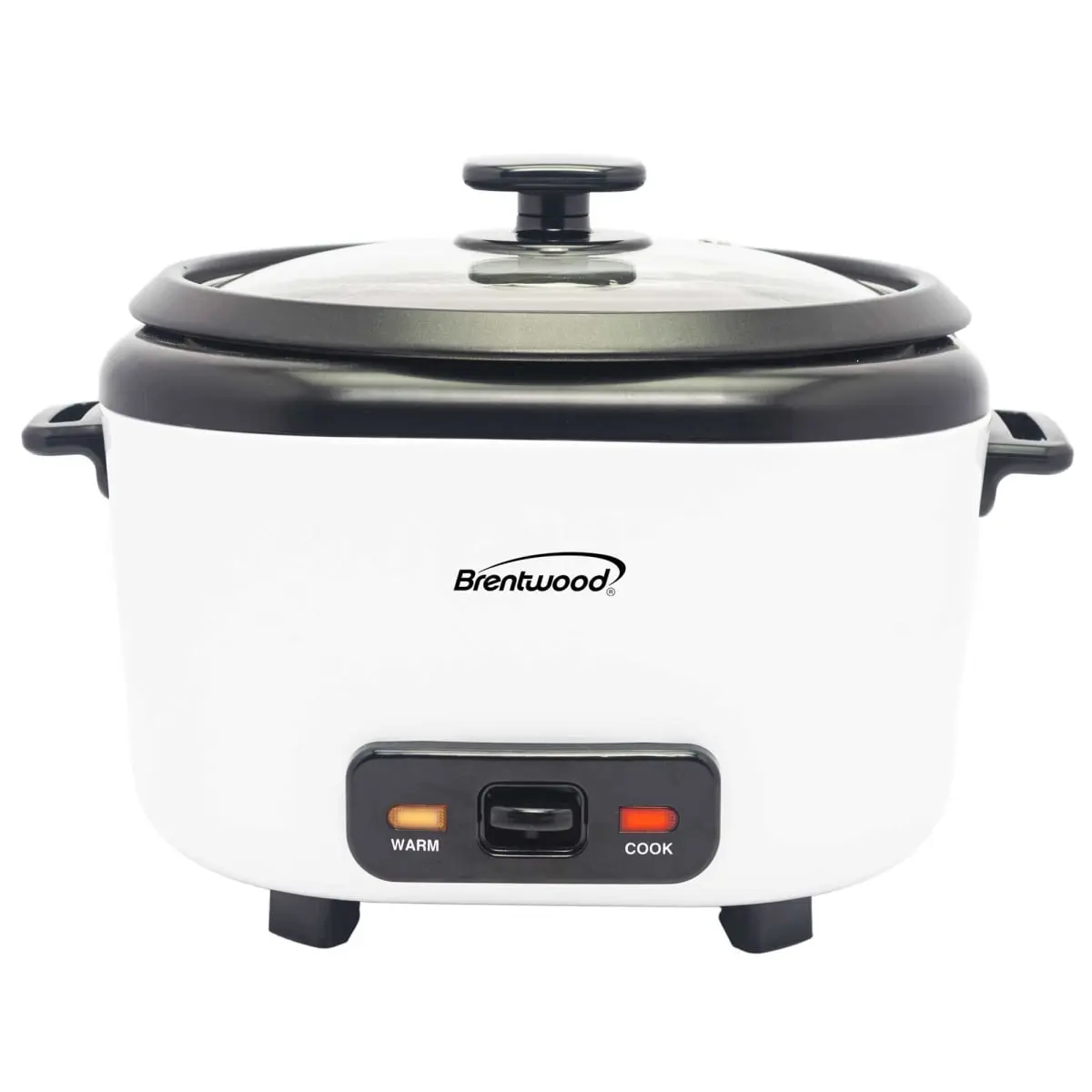 Brentwood RC-5020W 20-Cup Cooked Rice Cooker, White, with Steam Tray