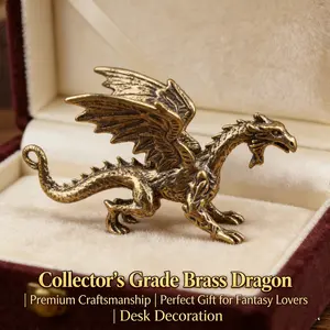 Creative Brass World of Warcraft Dragon Ornament, Statue, Desk Decor Craft, Home Decoration, Birthday Gift, Bedroom and Study Room Accent