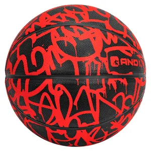AND1 Fantom Graffiti Basketball: Official Regulation Size 7 (29.5 inches) Rubber Basketball - Deep Channel Construction Streetball, Made for Indoor Outdoor Basketball Games