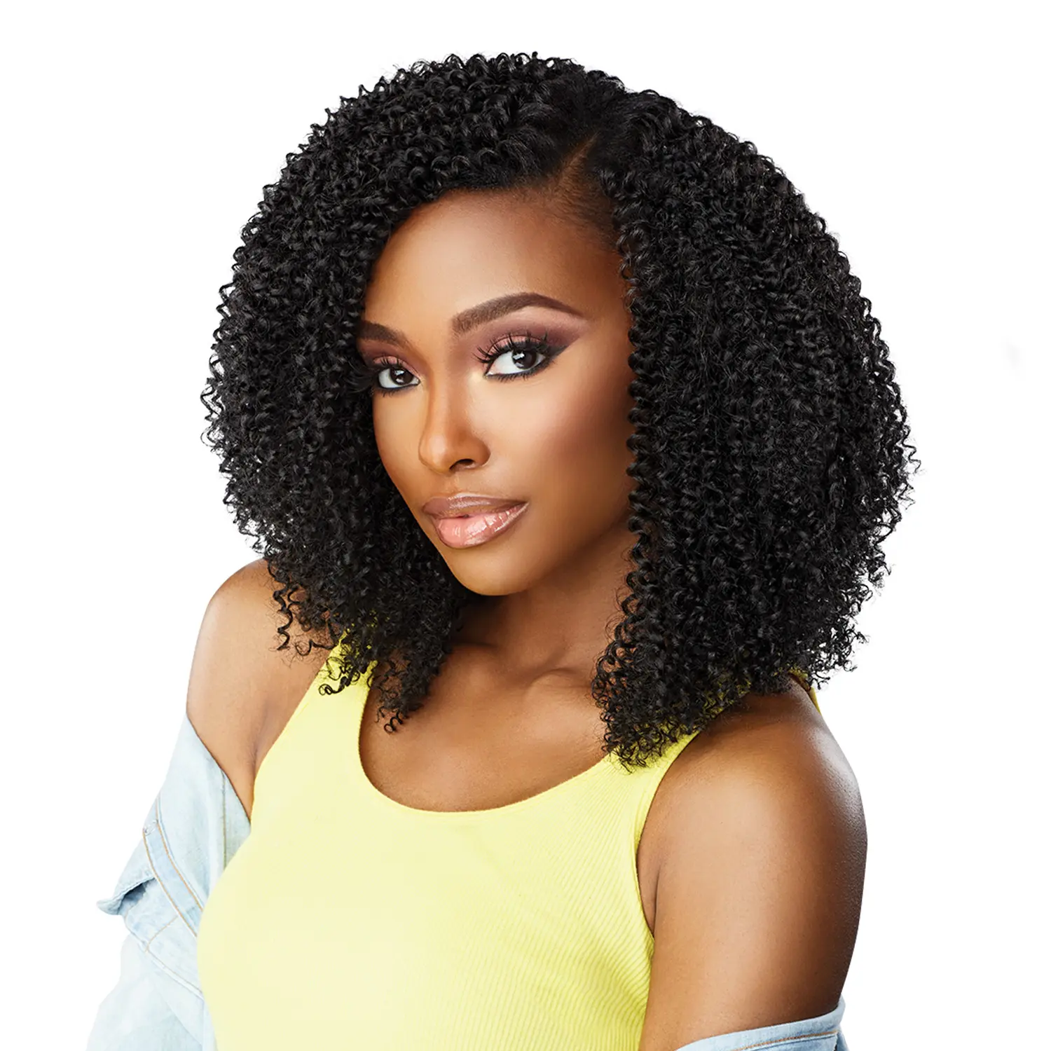 CURLS KINKS&CO Clip In Hair Extensions, Game Changer Kinky Curly Synthetic Fiber for Volume & Length, Secure Clip Hold, 10 Inches, 9 Pcs, Curled Hair Extensions, Blends With Natural Hair
