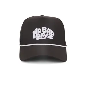 PrettyBoy No Bad Dayz Rope Hat in Black & White Unisex