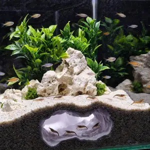 3D Gravel Tunnel Aquarium Decor, Reptile Tank Habitat for Lizards and Bearded Dragons, Perfect Gift for Home & Office Use