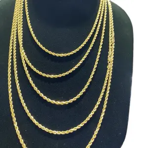10KT HOLLOW ROPE CHAIN