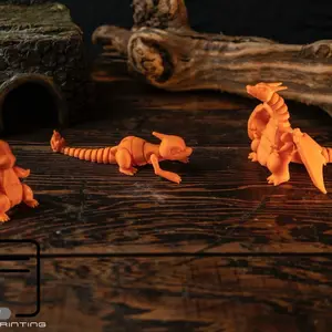Articulating 3d printed Charmander Evolution Collection