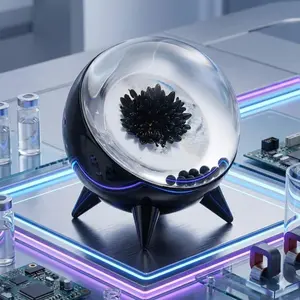 Ferrofluid Rhythm Lamp: Music Visualizer & Voice-Activated Ambient Light, Dynamic Lighting Show for Room Decor, Smart Home Gadget with Tech Aesthetic, Immersive Audio Reactive LED Desk Lamp, Creative Gift Idea.