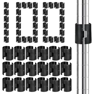 200 Pack (100 Pairs) 1 Inch Wire Shelf Lock Clips, Replacement Shelving Sleeves for Post Wire Shelving Systems