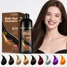 MJDMJD Hair Dye Shampoo 3 in 1, Can cover gray hair, Herbal Ingredients, Contains Ginseng Extract, 15 Mins Haircoloring & Plant Haircare, Natural Shampoo, Long-Lasting Color for Men & Women, Black hairdye, Suitable for All Hair Types, 16.9fl.oz, Natural B