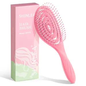 Detangle Hair Brush | Detangling Wet & Dry Spiral Hairbrush | Mother's Gift for Women, Men, Kids | Vented Detangler for Blow Drying | Glide Through Tangles For All Hair Types (Pink) detangler spray dandruff comb