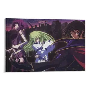 Geass Lelouchs Anime Poster. Decorative Aesthetics. Cool Poster.  Canvas Wall Decor. Rebellion Anime Art. Canvas Poster Bedroom Decor Sports Landscape Office Room Decor Gift Frames Ornaments anime manga art print Artistic Decoration Photo