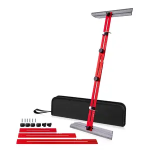 Stair Tread Template Tool - Upgrade Stair Tread Tool Jig, Shelf Layout Tool & Stair Tread Template Tool Jig, Stair Measuring Tool Jig,Stair Scribe Tool for Stair Measurement Tool (Red)