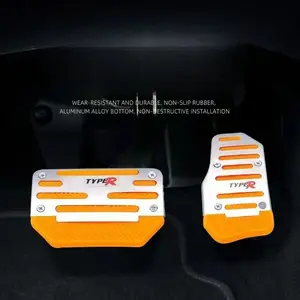 New Universal Stainless Steel Car Pedal Set Brake Pad Modification Kit Silver Non-Slip Pedal Tool Durability