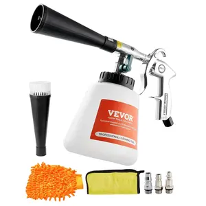 VEVOR Car Cleaning Gun, 6-9.2 Bar High-Pressure Air Blow Gun with 2 Set Nozzles & 1L Liquid Bottle, Vortex Cleaning Gun, Quickly Blasts Dirt and Dust from Surface, Suitable for 1/4 NPT Air Compressor