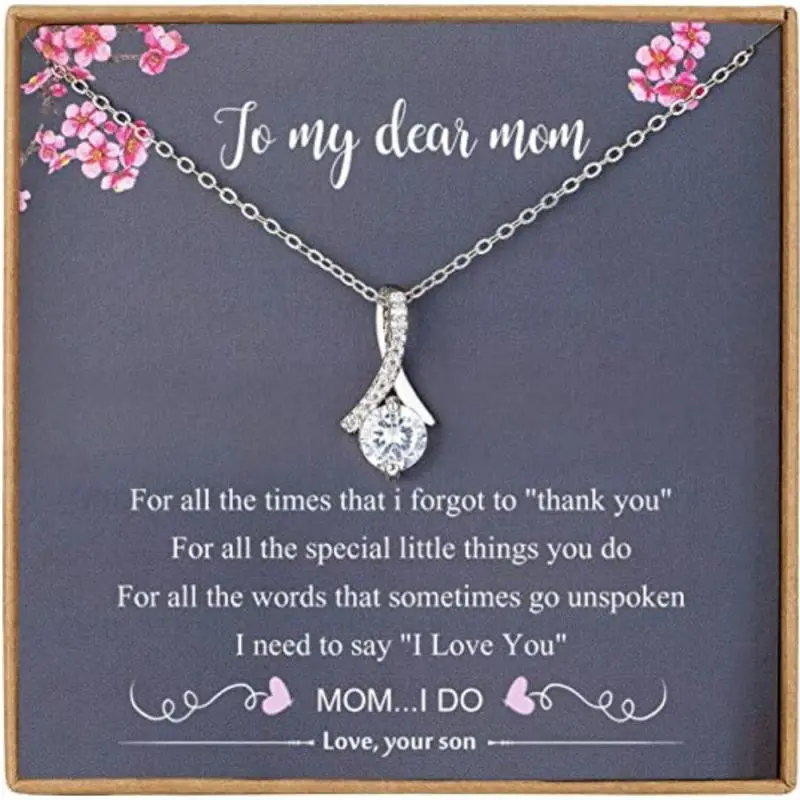 Mom Necklace, Mother Son Necklace, Gifts For Mom From Son, Necklace For Mom