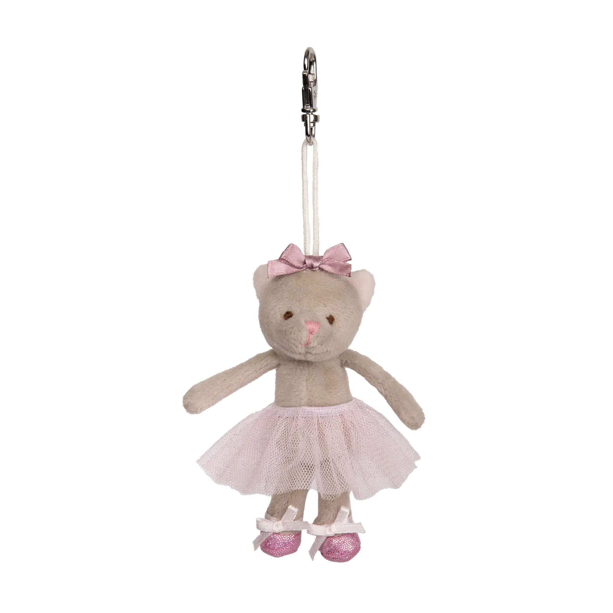 Bukowski Bears Albertina Cat Ballerina Plush Bag Charm Keychain with Tutu and Bow