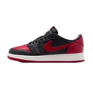 Youth Jordan 1 Retro Low OG "Banned" Blk/Blk-Varsity Red (IW6277 001) (GS)
