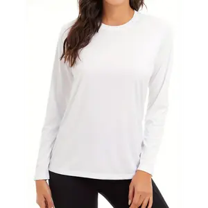 Women's Sunscreen UPF 50 + SPF & UV Protective Clothing Women's Long-sleeved Shirt Exercise Hiking Bathing Suit