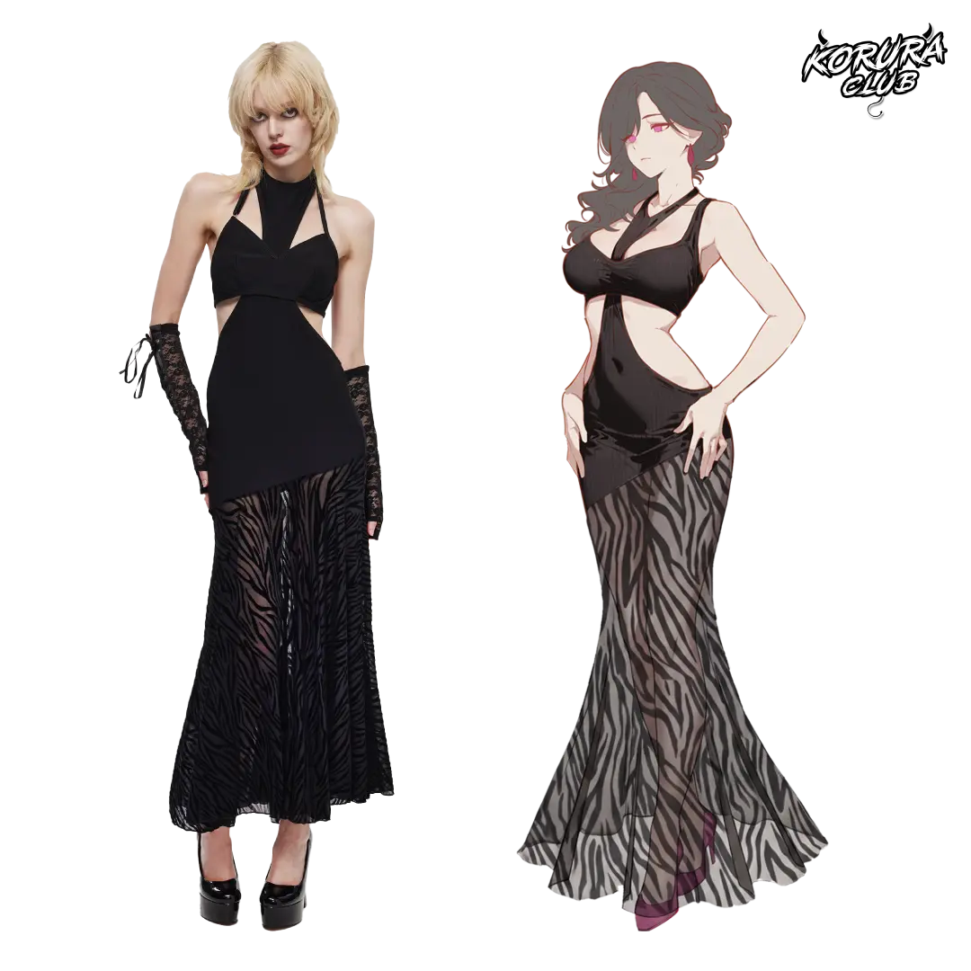KORURACLUB Lace Mesh Mermaid Dress HK013